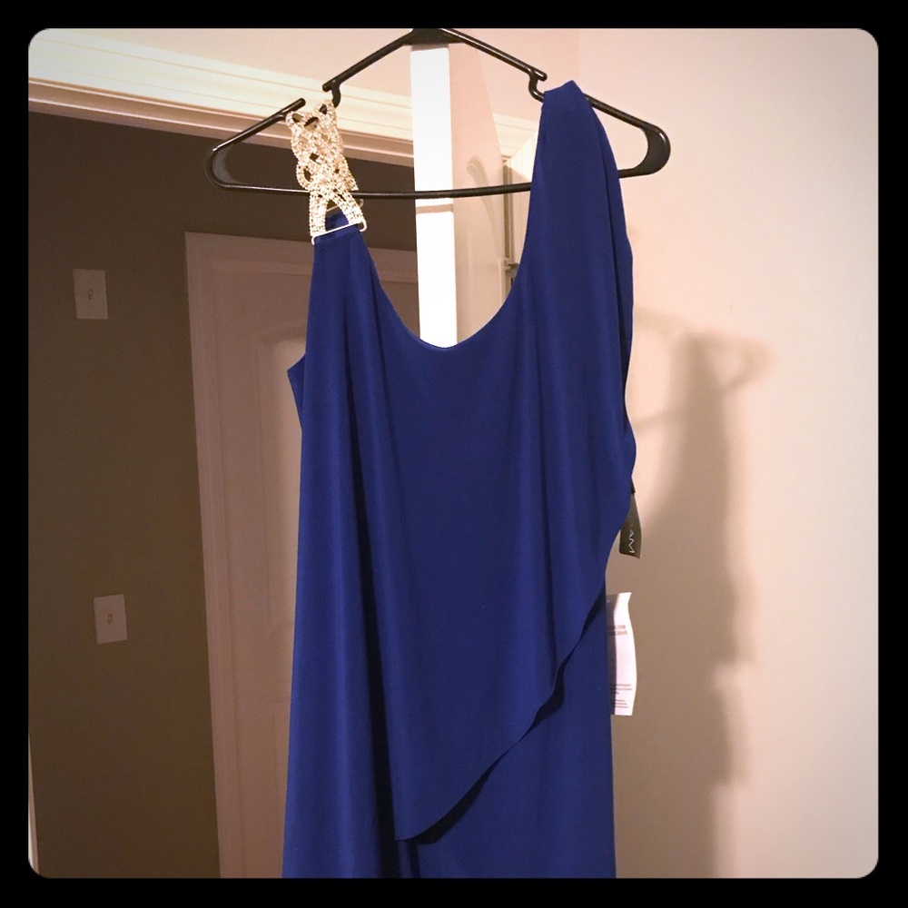 Betsy and Adam blue cocktail dress, size 10